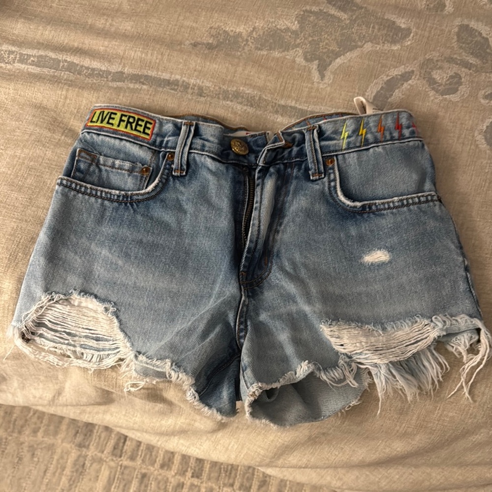 Distressed Denim Shorts